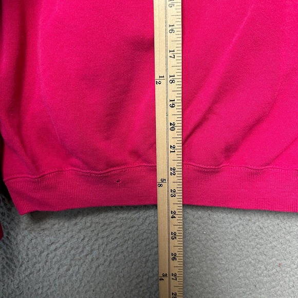 VTG Morning Sun Sweatshirt Women Extra Large Pink Collared Retro Ribbon Pullover - Picture 8 of 11
